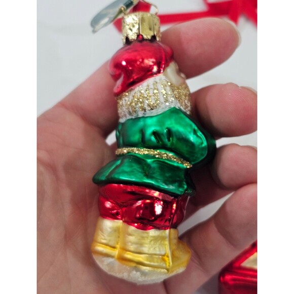 Christborn Blown Glass Santa Lantern Draped Christmas Holiday Ornament Figural - Picture 5 of 6
